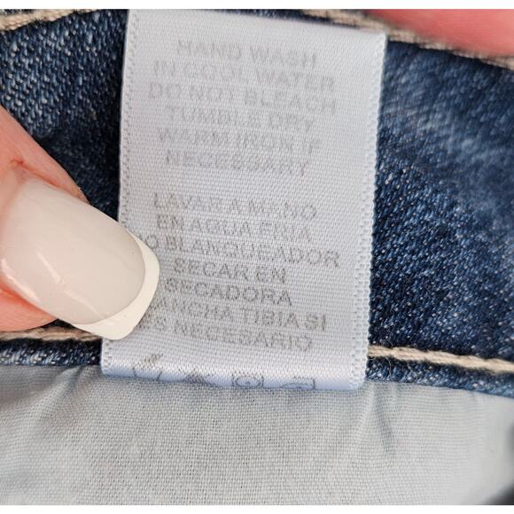 Vtg Y2K Litz Jeans 29 Extreme Distressed Glitzy Metallic Sequin Straight Leg - Picture 8 of 12